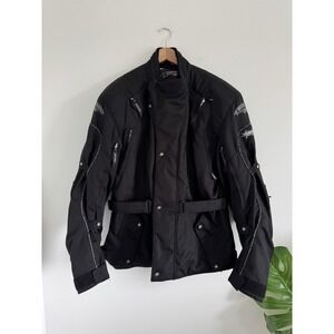 Men's Black Motorcycle TEKNIC Freeway Jacket With Armor And Liner XL (44) E.U.C